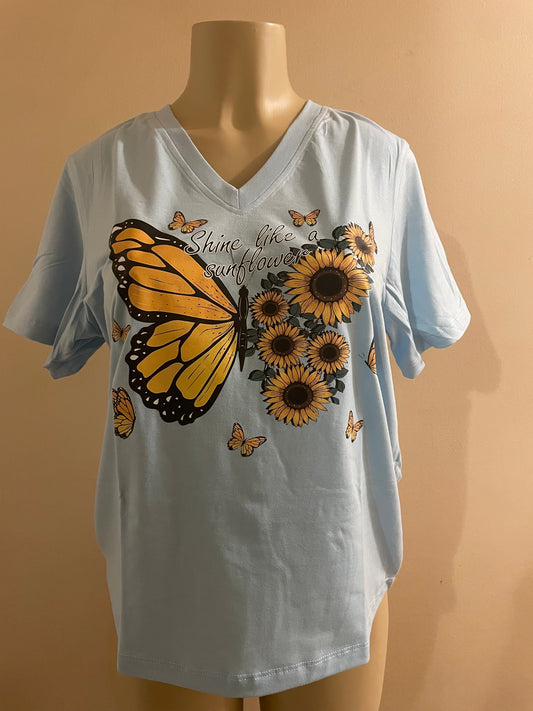 Camisa colombiana mariposa